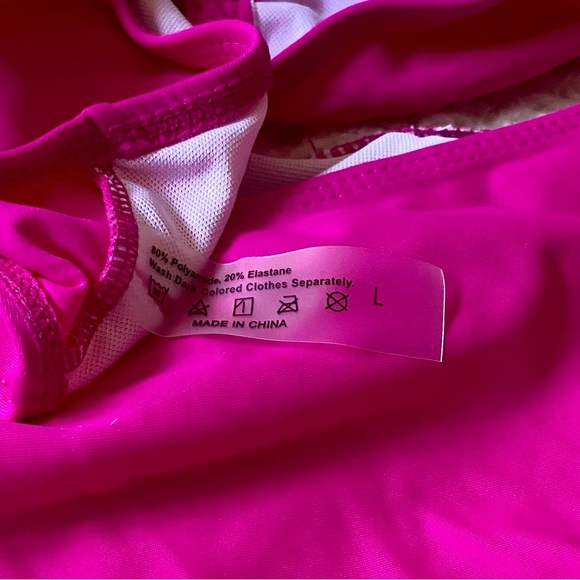 NWT Cut-Out Fuschia Fire Swimsuit - Picture 3 of 5